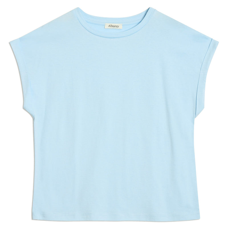 Blue Roll Back T Shirt by Albaray