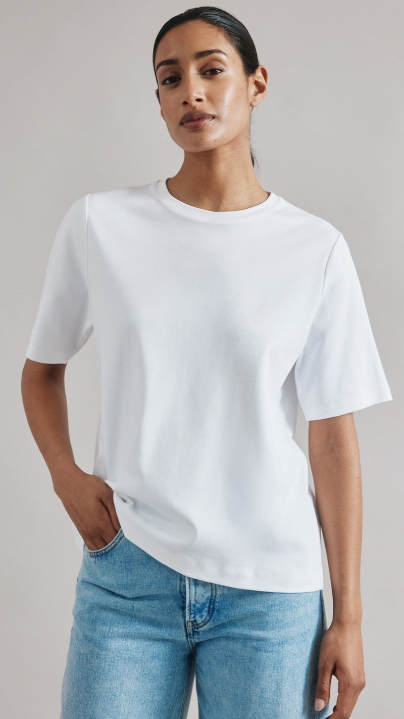 White Boxy T-Shirt by Albaray