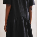 100% cotton summer dress featuring a flattering long A-line maxi style.