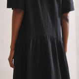 100% cotton summer dress featuring a flattering long A-line maxi style.