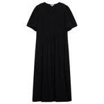 Flowy long A-line summer maxi dress crafted from soft, breathable cotton fabric.