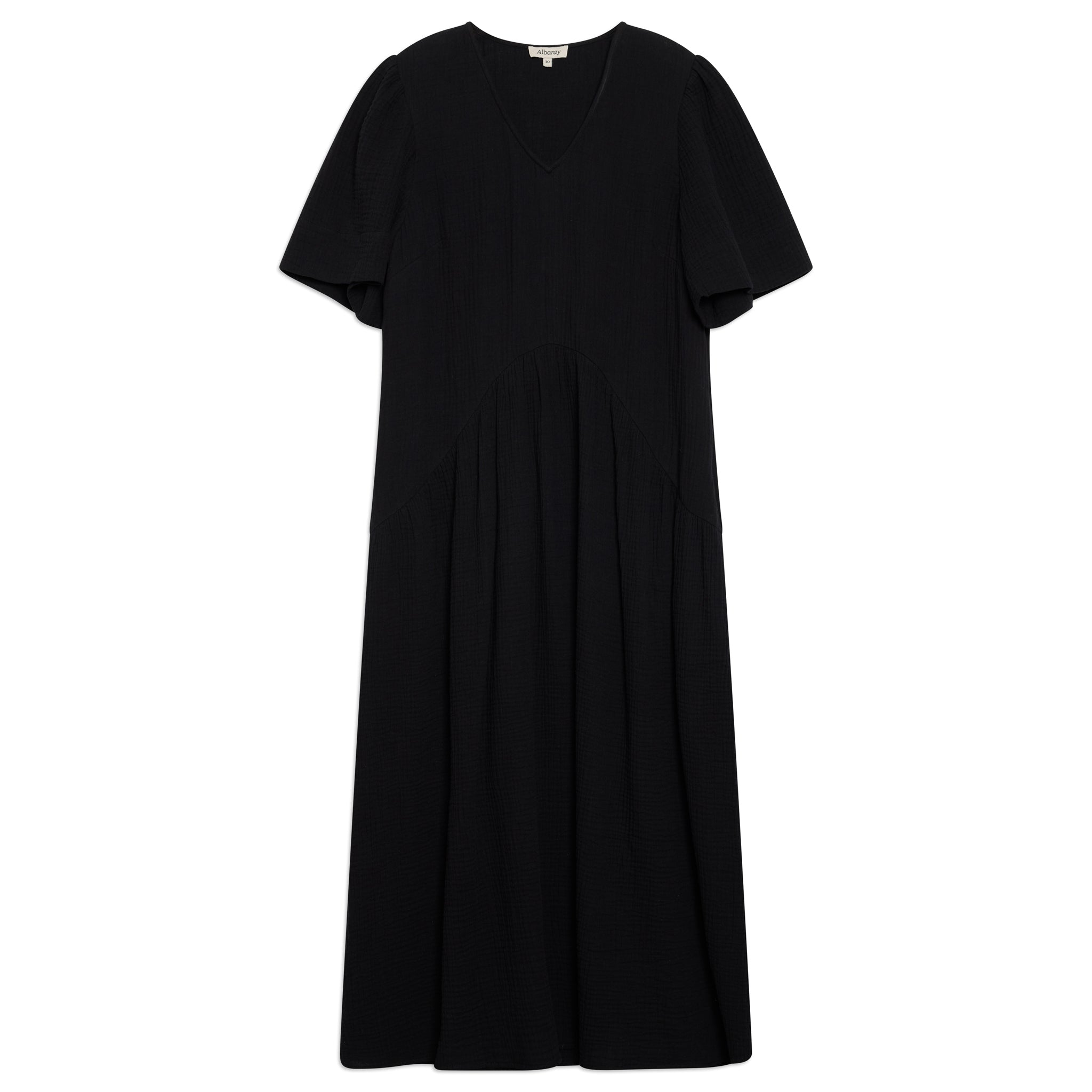 Flowy long A-line summer maxi dress crafted from soft, breathable cotton fabric.
