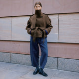 Short Funnel Neck Jacket by Albaray