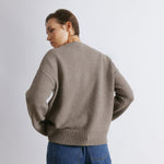 Argyle sweater in classic crew neck design, knitted in a soft wool blend  