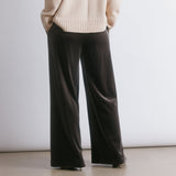 Mole velvet trousers crafted from soft luxury velvet, designed with a relaxed tailored fit and elegant wide leg.  