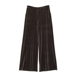 Elegant tailored velvet trousers in mole tone, a refined addition to luxury evening and occasion outfits.