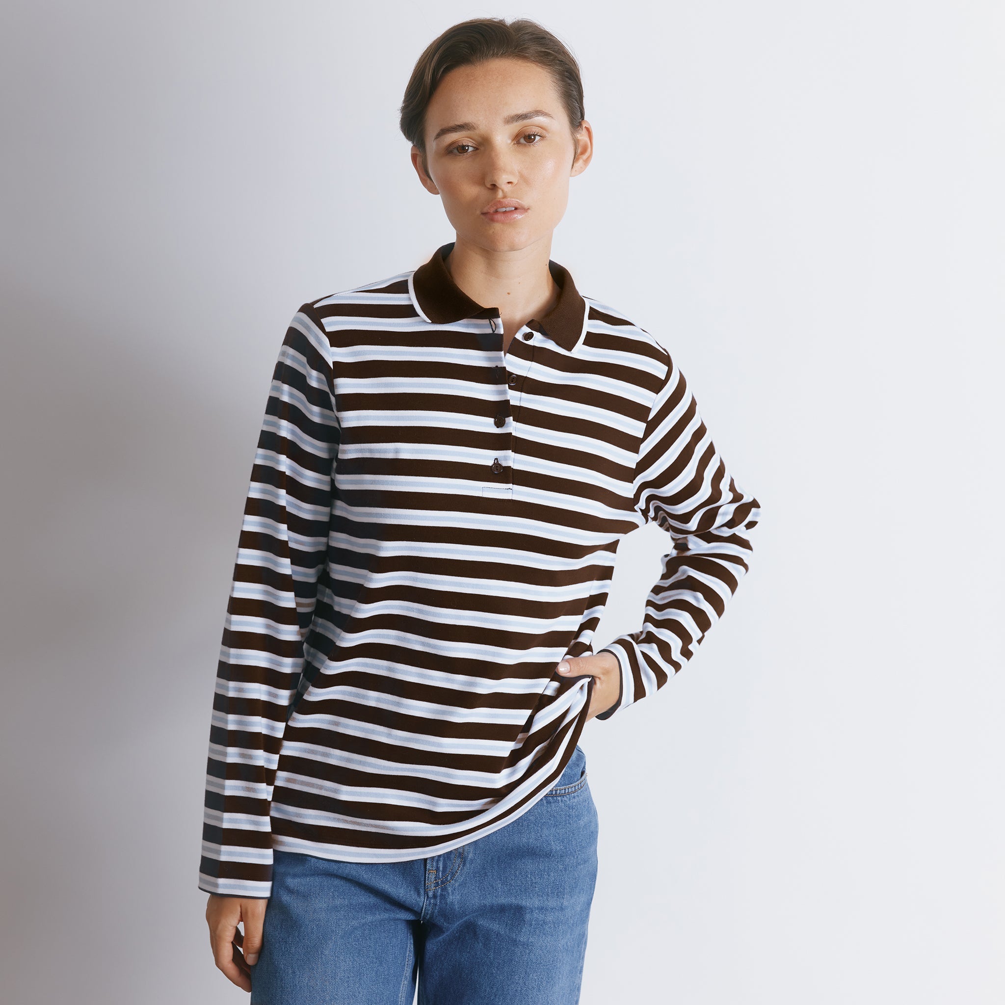 Striped Polo Shirt by Albaray