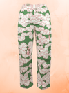 Organic Cotton & Linen Green Clouds Trousers by Wild Clouds