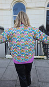 Cici Printed Cotton Quilted Jacket by Raf and Grace