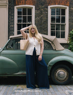 The Addison Trousers in Navy by Lora Gene