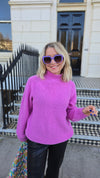 Moss Stitch Chunky Sweater in Pink by Quinton + Chadwick