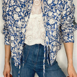 Clem Cotton Quilted Jacket in Indigo