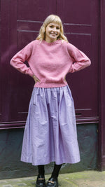 Lilac Silk Tina Skirt by Elwin