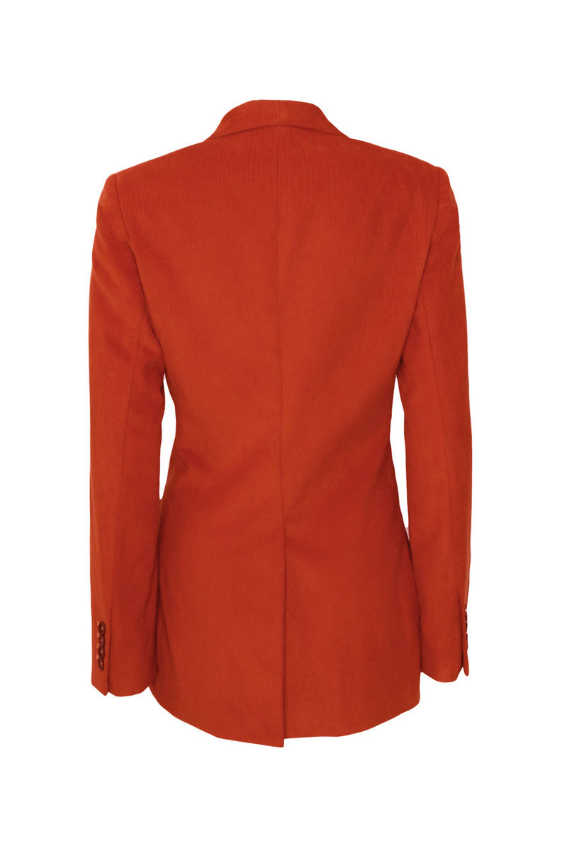 Orange double 2025 breasted blazer