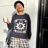 Tarot Crew Neck Cotton Sweater