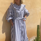 Stripe Linen Aubrielle Shirtdress