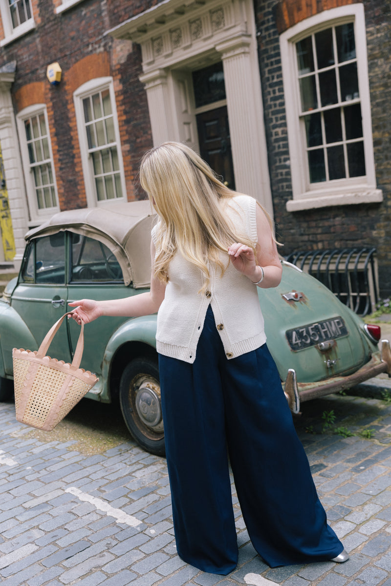 The Addison Trousers in Navy by Lora Gene