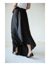 The Black Anais Pleated Skirt by Lora Gene