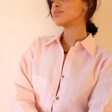 Pink Linen Shirt by No Emotions