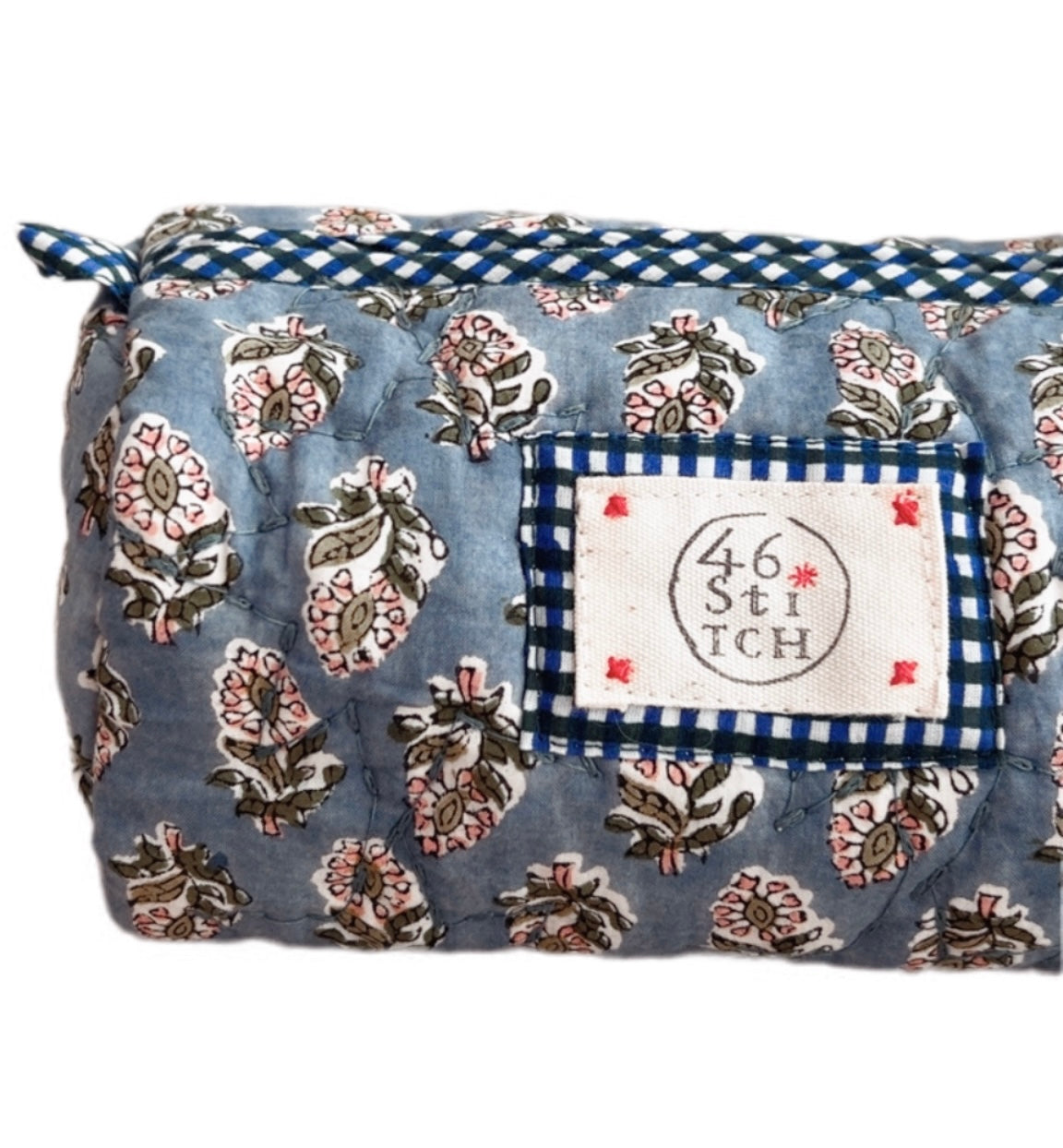 Cuckoo No Waste Make-Up Bag in Grey/Green by 46 Stitch