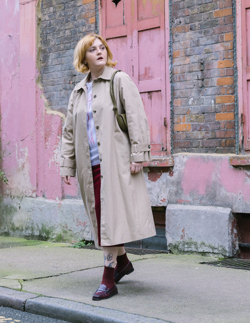 Relaxed Single Breast Trench Coat