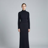 Aldgate Black Satin Maxi Skirt