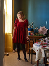 Juliette Red Velvet Dress by Mary Benson