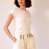 Ivory Linen Trousers