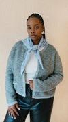 Merino Triangle Scarf in Blue by TBCo.