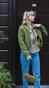 Ada Lambswool Cardigan Green by Elwin