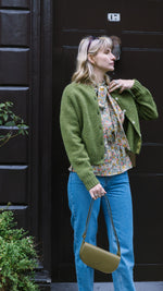 Ada Lambswool Cardigan Green by Elwin