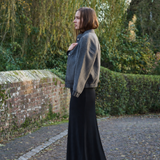 Aldgate Black Satin Maxi Skirt