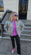 Cici Printed Cotton Quilted Jacket by Raf and Grace