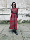 Red Stewart Tartan Flora Dress