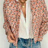 Pippa Cotton Quilted Jacket in Salmon