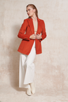 Double Breasted Blazer in Burnt Orange by Anna James