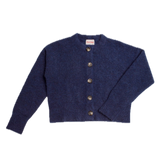 Gerry Alpaca Cropped Cardigan in Inky Blue