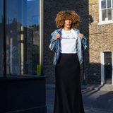 Aldgate Black Satin Maxi Skirt