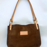 Helena Shoulder Bag in Chestnut Suede
