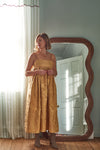 Lyra Gold Jacquard Dress by Percy Langley