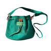 Rhea Gathered Suede Bag in Menta by Antigone