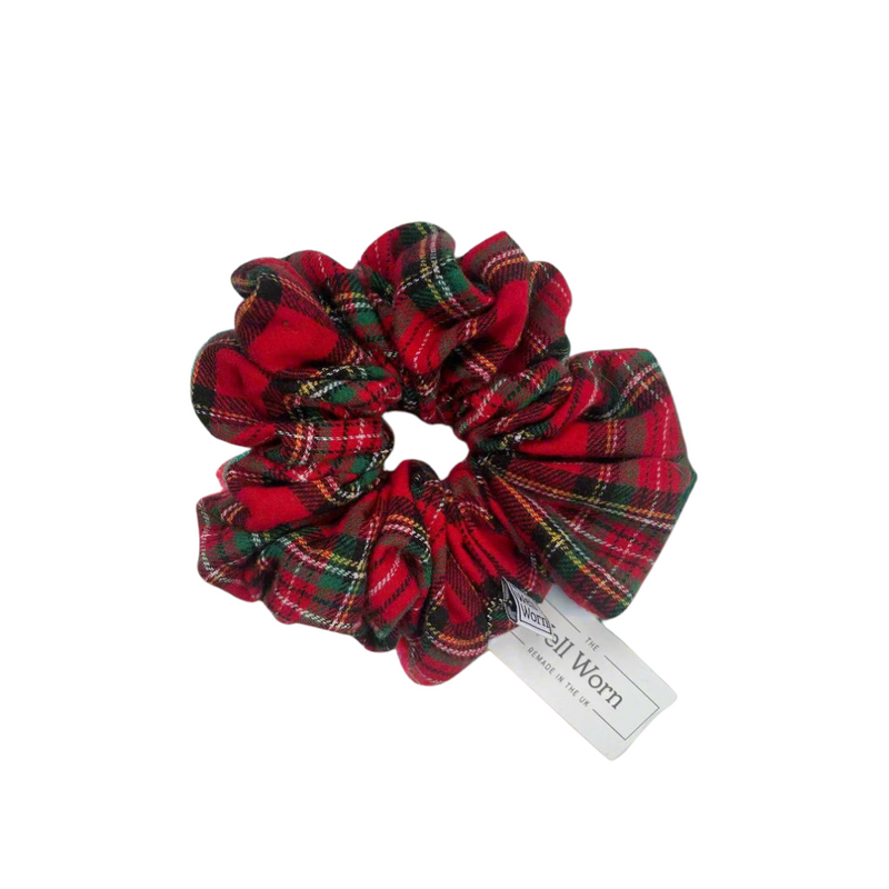 Isla Scrunchie Red Tartan by The Well Worn