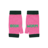 Book Worm Mittens in Bubblegum & Kelly Green