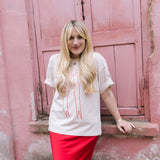 SAMPLE Ridley Red Satin Slip Skirt