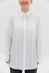 White Silk Loose Shirt by Innna