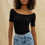 Bardot Top Black by Albaray