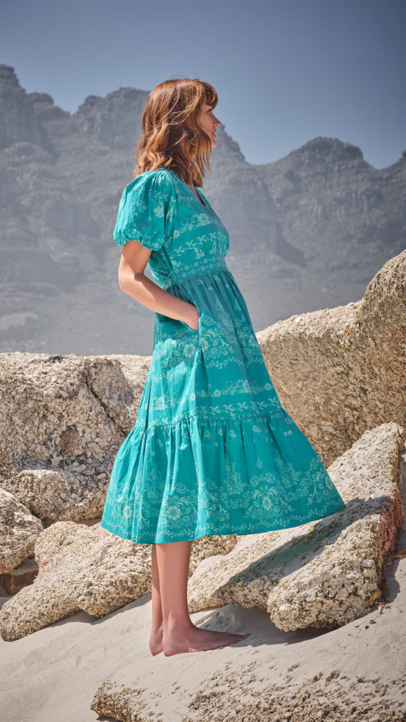 Grey floral midi 2024 dress