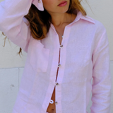 Pink Linen Shirt by No Emotions