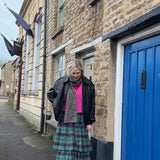 Lottie Green Tartan Midi Skirt