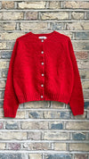 Ada Lambswool Cardigan Berry Red by Elwin